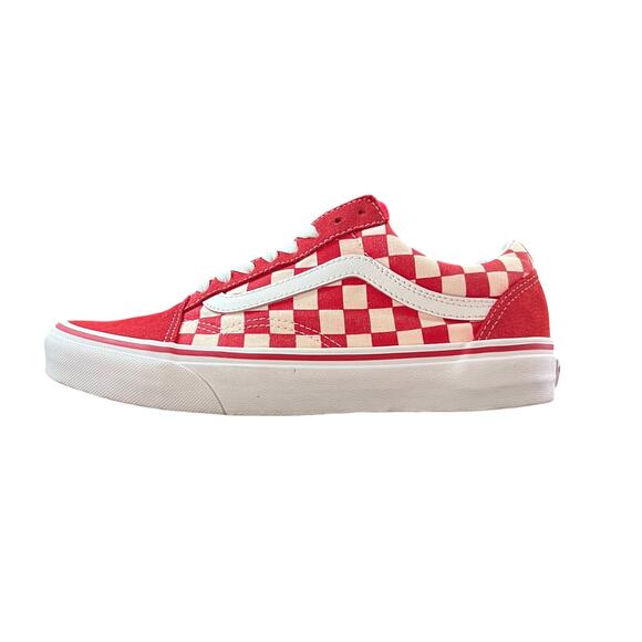 Vans Old Skool Checkered Red Low Top Lace Up Sneakers Women US 8 / Men US 6.5 - Picture 4 of 8